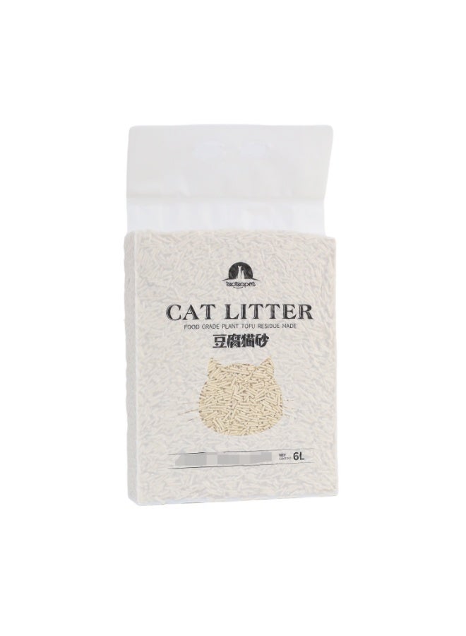 Tofu Cat Litter, Flushable Clumping Cat Litter Pellets, Pure Natural Pretty Dust-Free Kitty Litter, Low Tracking,  Ultra Absorbent Cat Litter 6L, 2.5KG/bag, Pack of 1（Original Cat Litter) - Image 1