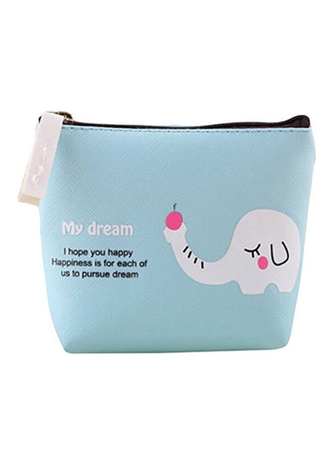 NIBEMINENT Cute Animal Print Coin Purse Blue 
