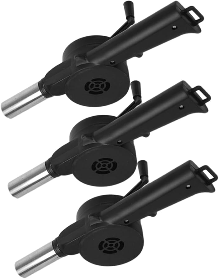 3Pcs Portable Handheld BBQ Blower Fan for Camping Outdoor Cooking Fire Starting Tool - Image 1