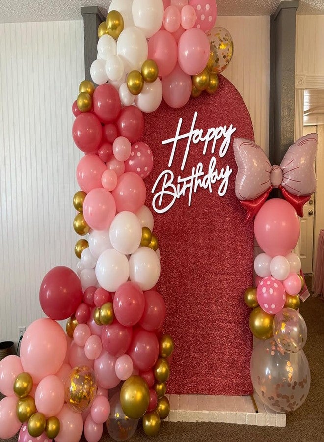 MASTRON Happy Birthday Sign for Backdrop - Glitter Felt Happy Birthday Letter Sign for Balloon Arch Birthday Party Balloon Arch Backdrop Decorations for Birthday Party Baby Shower - White - Image 4