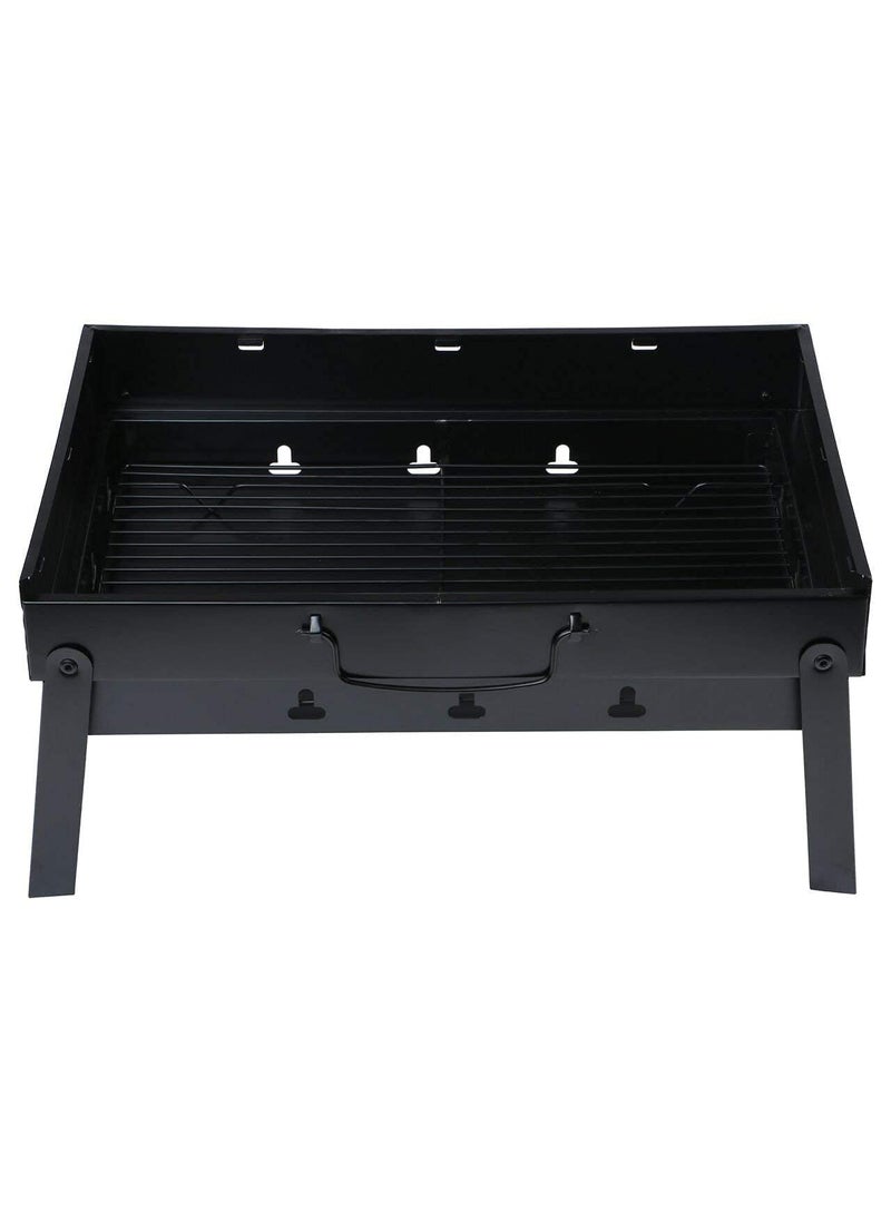 DIVHUK DIVHUK Folding Portable Barbeque Grill Toaster Charcoal BBQ Grill Home Barbecue Charcoal Grill BBQ Tandoori Chicken Stand for Indoor and Outdoor Garden Traveling Cooking use with 12 Pcs Barbecue Skewers and Air Blower Fan BBQ Combo  - Image 2