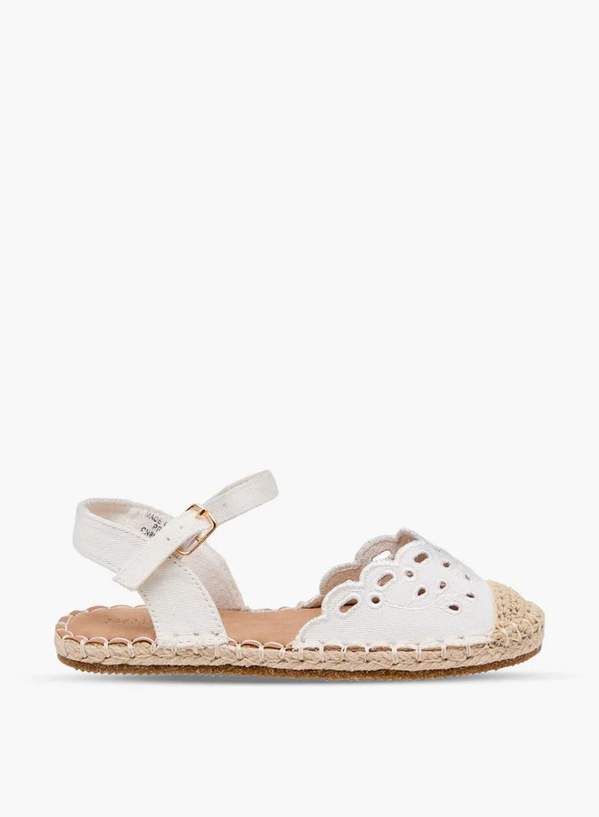 ببرمنة Girls Embroidered Espadrille Sandals