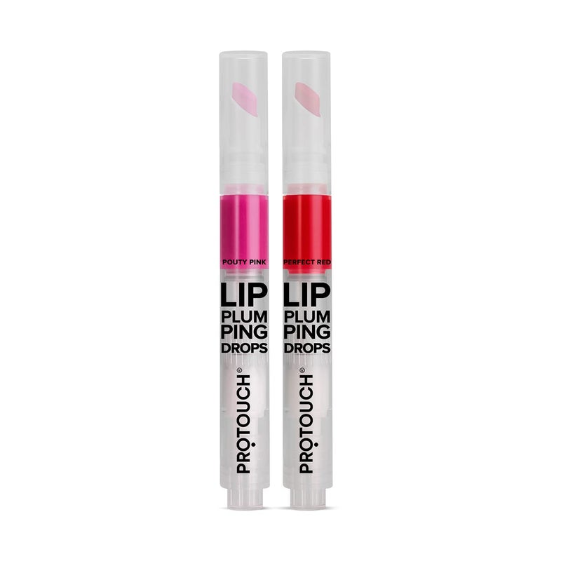 PROTOUCH Lippie Love Combo  Plumping  Longstay Lip Gloss  Caffeine  Grape Seed Extract  Vegan Matte Tint Red  Pink - Image 1