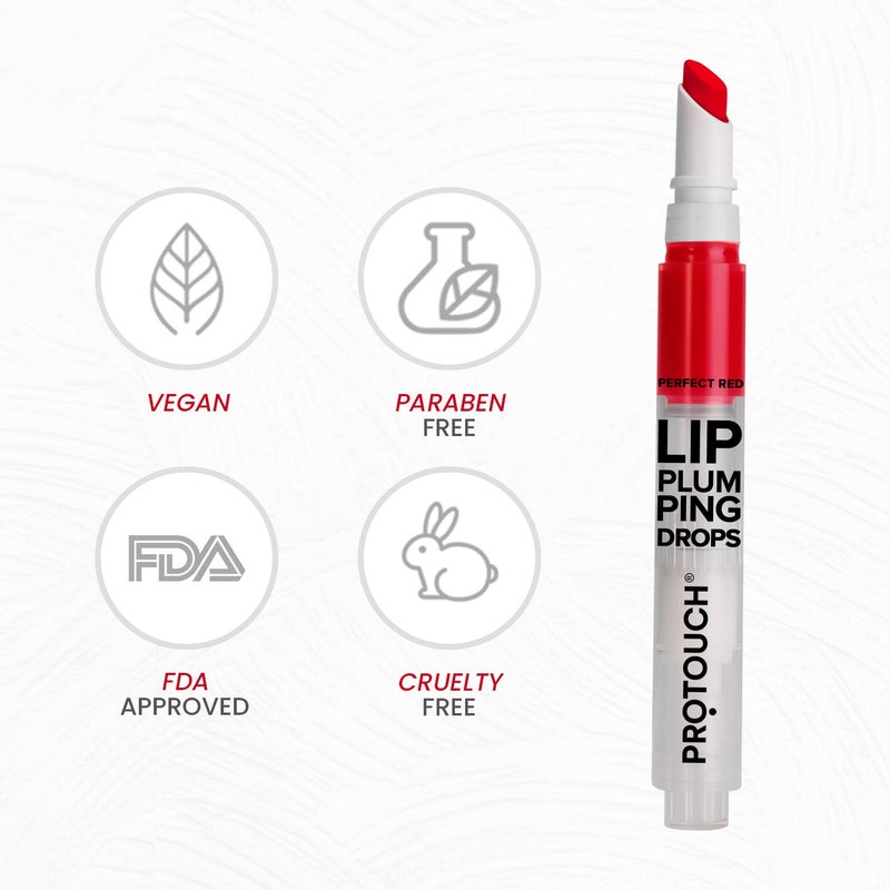 PROTOUCH Lippie Love Combo  Plumping  Longstay Lip Gloss  Caffeine  Grape Seed Extract  Vegan Matte Tint Red  Pink - Image 3