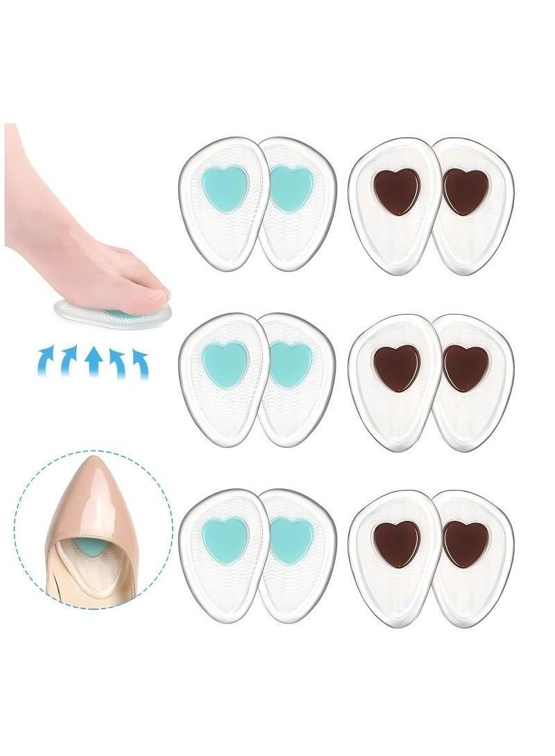 High Heel Inserts Ball Of Foot Cushions For Women For Women Metatarsal Pads Women Gel Shoe Inserts For Women And Foot Pain Relief 6 Pairs - Image 1