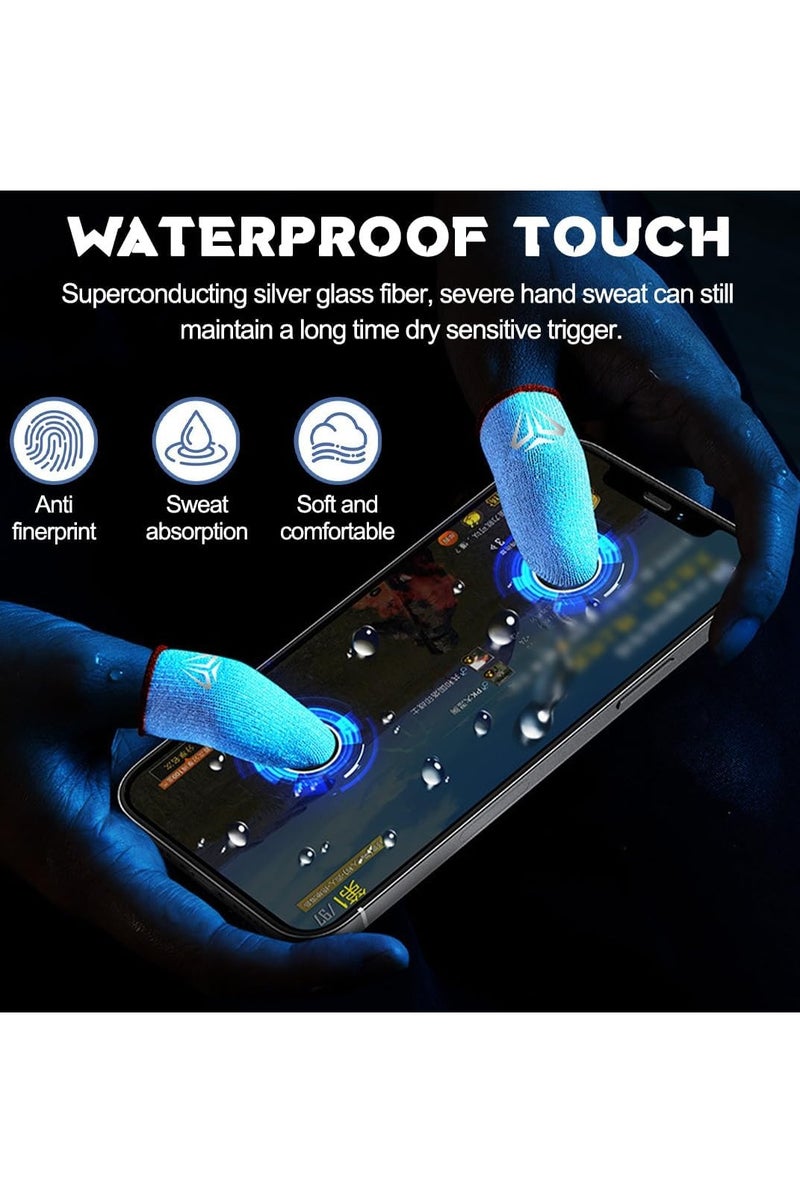 4-Pieces Gaming Finger Gloves Paired With A Metal Storage Box，100% Visible Silver Fibers,Just Right Pressure/Breathable/Sweatproof - Image 4