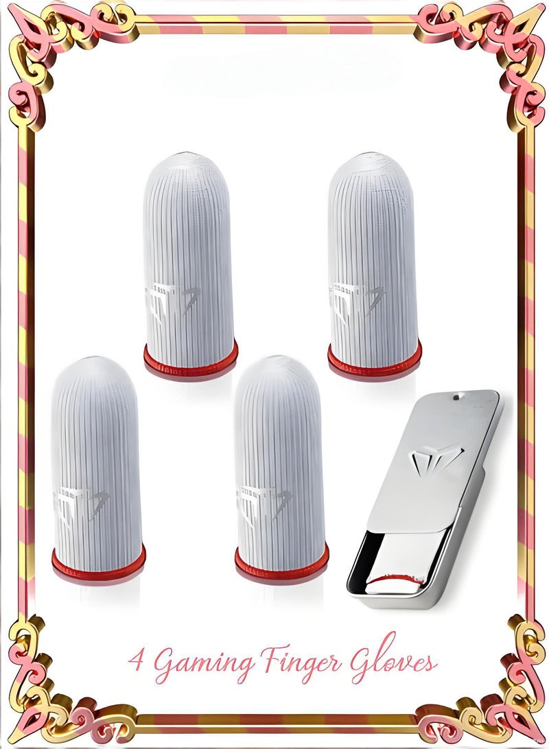 4-Pieces Gaming Finger Gloves，Game Gloves, Ultra‑Thin, Anti‑Sweat & Breathable Seamless Thumb Covers for Mobile Gaming | PUBG, Free Fire, Call of Duty, Honor of Kings / King Glory - Image 1