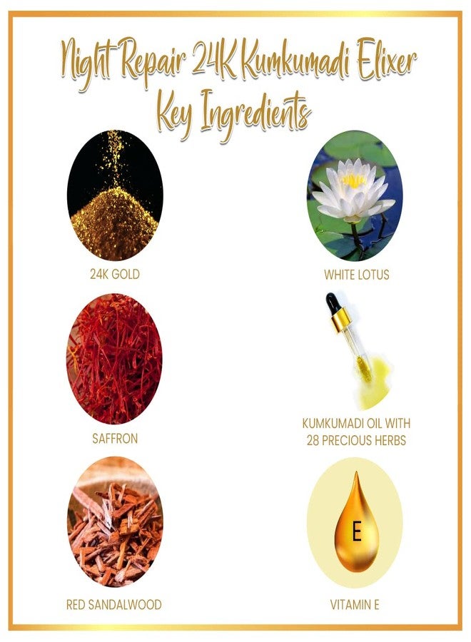 RYLLZ ESSENTIALS 24K Kumkumadi Elixir | Kumkumadi Tailam with 24K Gold, Red Sandalwood, Saffron & 28 Precious Herbs | for Dull Skin, Wrinkle, Dark Spots & Pigmentation | 30ML - Image 5