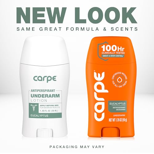 Carpe Underarm Antiperspirant Deodorant for Women and Men Antiperspirant Deodorant for Stinky Sweaty Armpits Eucalyptus 3 Pack with 3 Bonus Underarm Wipes - Image 3