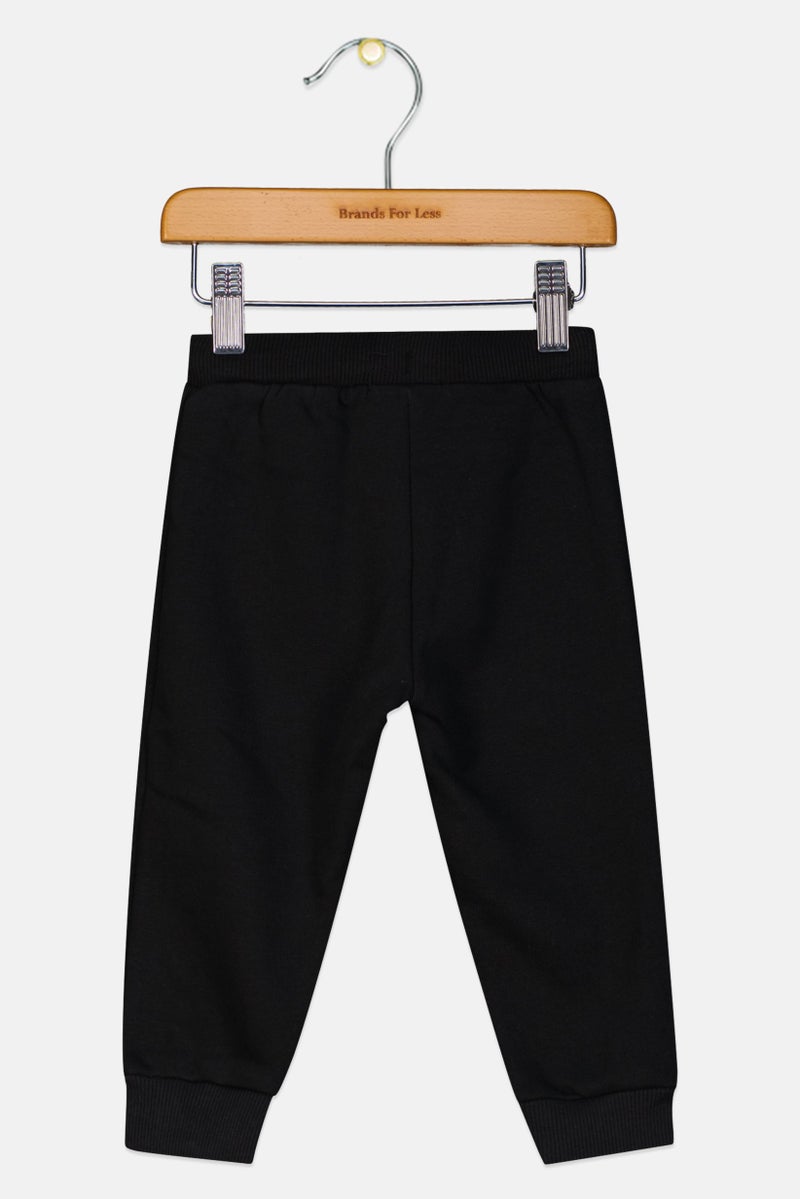 Fox Toddlers Boy Solid Pull On Sweatpants, Black - Image 2