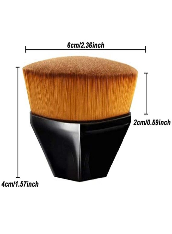 CTN Enterprise Foundation Makeup Brush, Hexagon Face Blush Liquid Powder Foundation Brush for Blending Liquid, Cosmetics with Protective Case (BLACK) (Black Hexagon) (small, 2) - Image 2