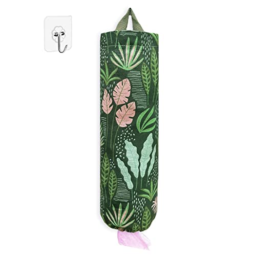 SYIPO Plastic Bag Holder, Reusable Grocery Bag Organizer, Wall Mount, 1 Pack, Seaweed - Image 1