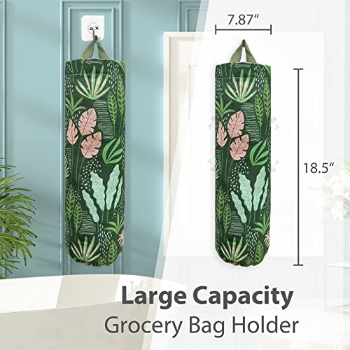 SYIPO Plastic Bag Holder, Reusable Grocery Bag Organizer, Wall Mount, 1 Pack, Seaweed - Image 2