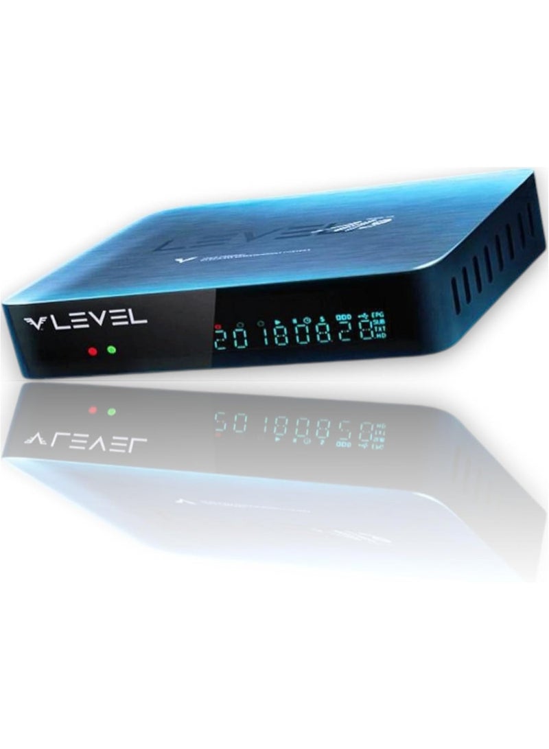 ليفل ريسيفر M9 الرقمي للأقمار الصناعية Full HD 1080P، Wi-Fi مدمج، ريموت بلوتوث، دعم H.265 HEVC، وتشغيل الوسائط عبر USB - Image 1