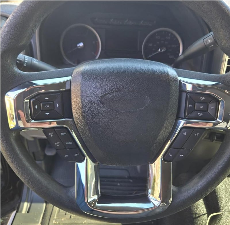 Keptrim for F-150 ABS Chrome Steering Wheel Cover Trim for 2015-2020 Ford F150, for 2017-2022 F250 F350, for 2018-2021 Ford Expedition - Image 4