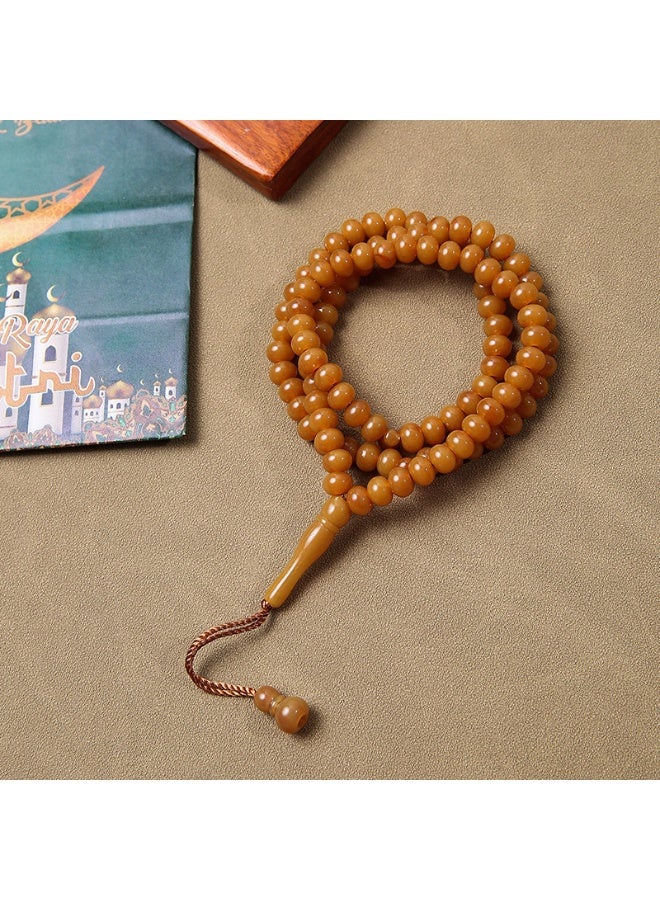 NIBEMINENT 99 Muslim Prayer Beads Khaki/9mm 
