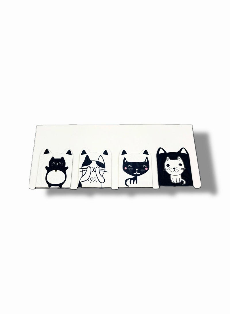 Bookmarks: Bookmarks for reading, a set of book reading bookmarks, book coding bookmarks, 4 book bookmarks in the shape of cute cats, reusable tab marker, book reading indicator, book reference mark