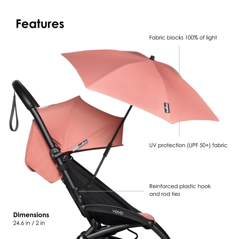 Babyzen YOYO Parasol, Ginger - UPF 50+ Protection - Compatible with the 0+ Newborn Pack, Bassinet, Car Seat & 6+ Color Pack - Image 3
