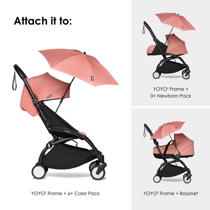 Babyzen YOYO Parasol, Ginger - UPF 50+ Protection - Compatible with the 0+ Newborn Pack, Bassinet, Car Seat & 6+ Color Pack - Image 4