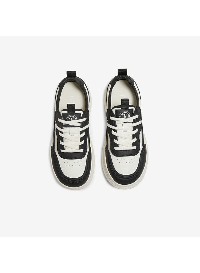 Tata Women's Autumn White Sneakers Sports Fashion Casual Shoes Black White Size 39 - Image 4