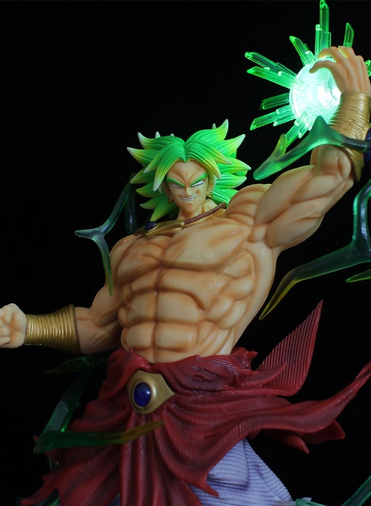 Dragon Ball Super Saiyan Broly Statue Anime Scene Hand-made Model Ornament Gift