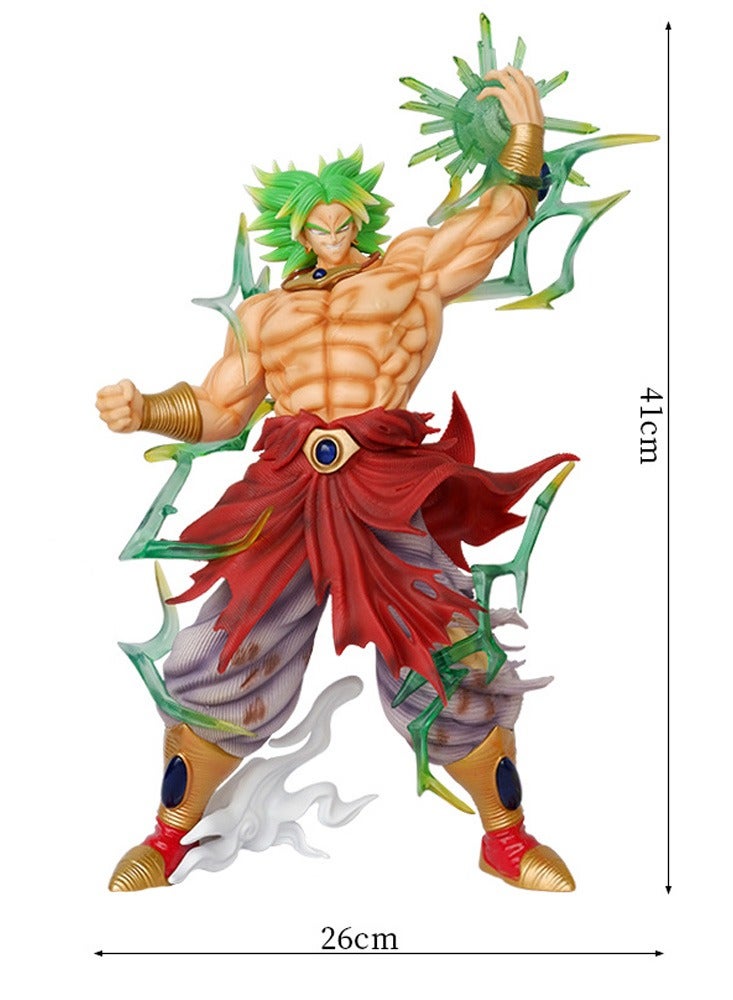 Dragon Ball Super Saiyan Broly Statue Anime Scene Hand-made Model Ornament Gift