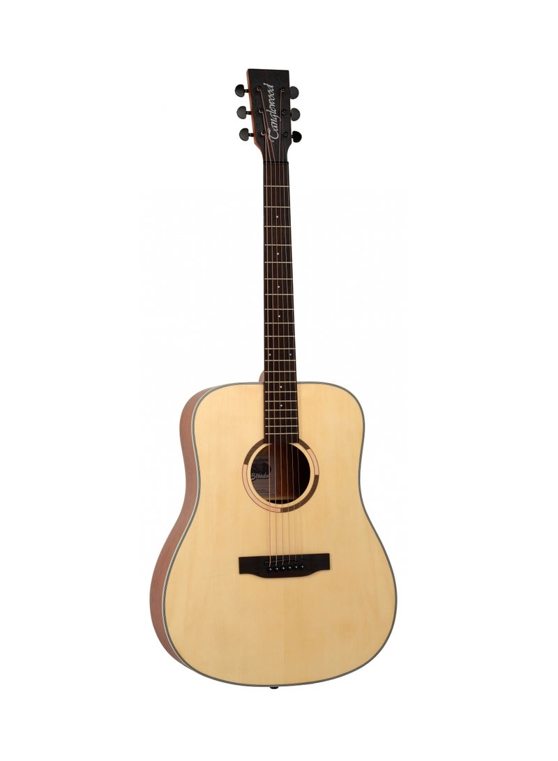 Tanglewood TS5 Strada Series Acoustic Guitar Spruce Top Mahogany Dreadnought Body – Natural Satin - Image 1