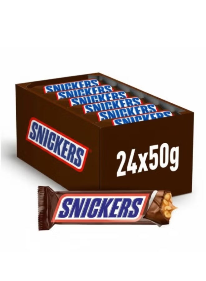 Snickers Chocolate Bars, 50g (Pack of 24) - Image 1