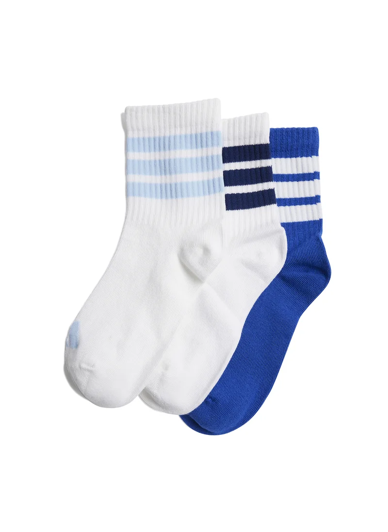 Adidas Youth 3 Pack Ribbed Socks