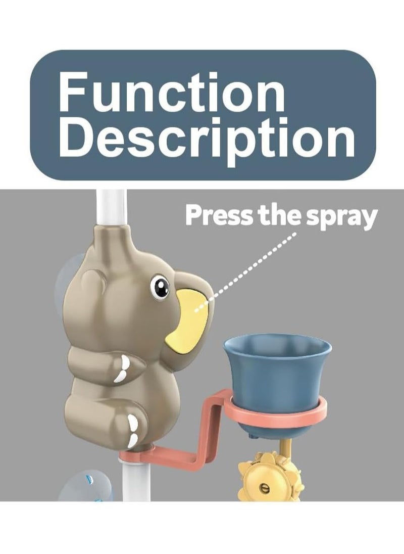 UKR - UKR Elephant Baby Bath Toy – 360° Water Sprinkle & Interactive Activity for Toddlers (Gray) | Safe Fun Toy for Infants & Kids - Image 1