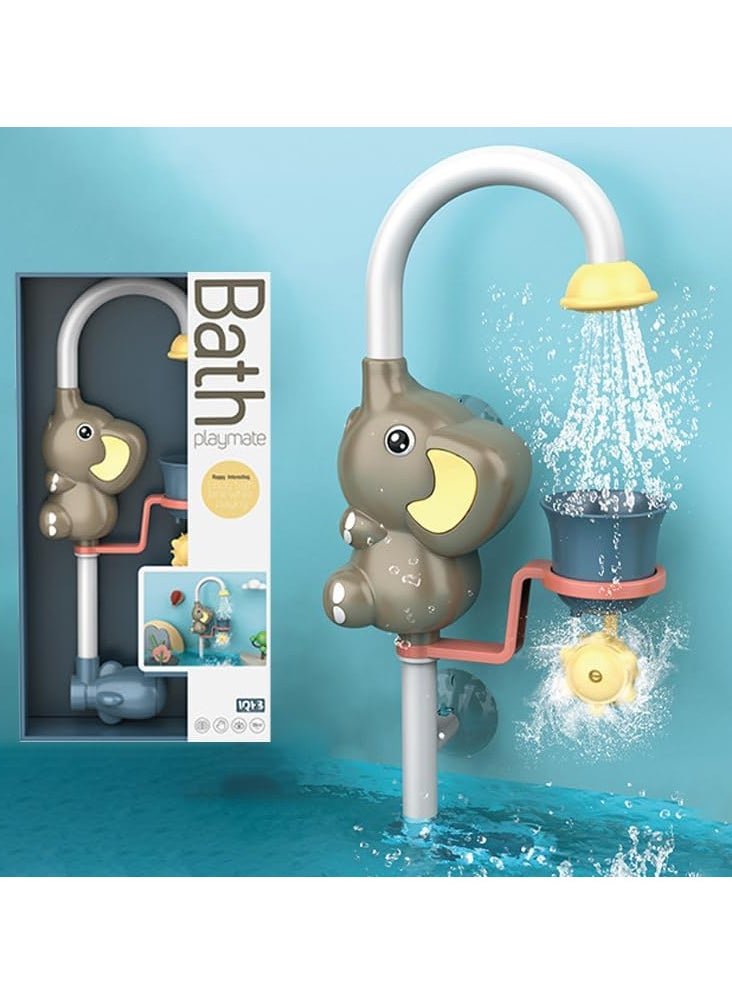 UKR - UKR Elephant Baby Bath Toy – 360° Water Sprinkle & Interactive Activity for Toddlers (Gray) | Safe Fun Toy for Infants & Kids - Image 1