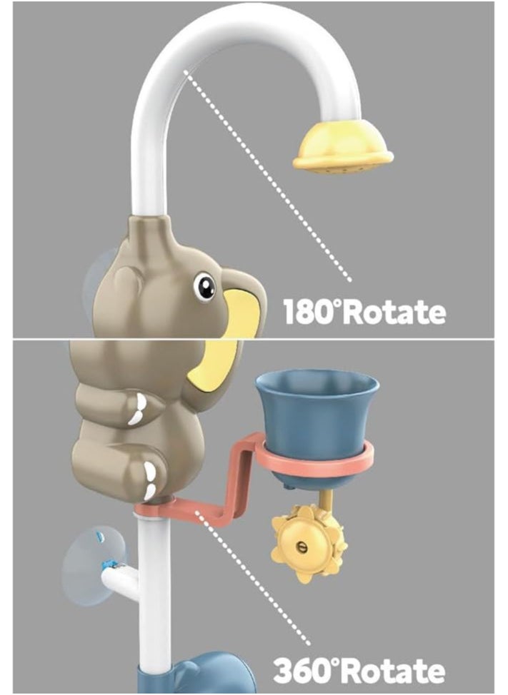 UKR - UKR Elephant Baby Bath Toy – 360° Water Sprinkle & Interactive Activity for Toddlers (Gray) | Safe Fun Toy for Infants & Kids - Image 1
