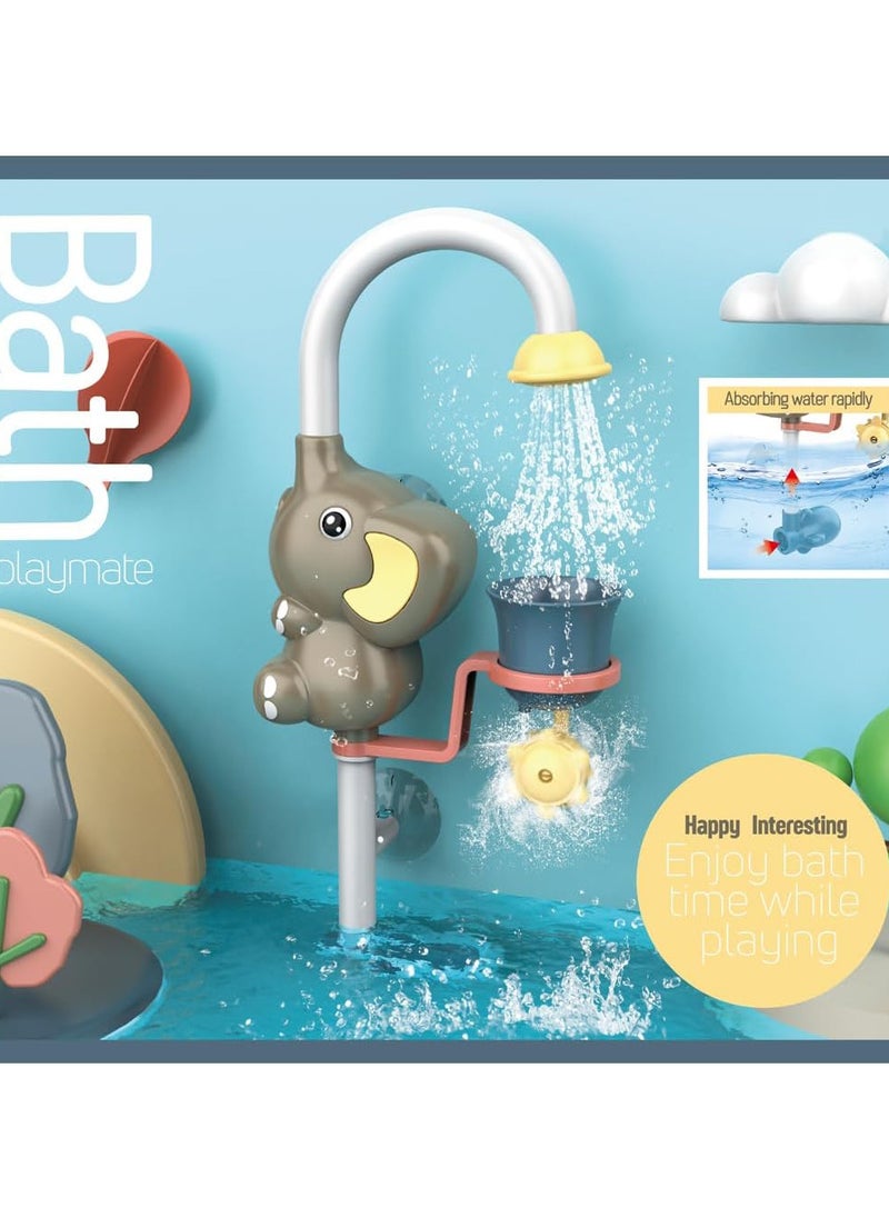 UKR - UKR Elephant Baby Bath Toy – 360° Water Sprinkle & Interactive Activity for Toddlers (Gray) | Safe Fun Toy for Infants & Kids - Image 1