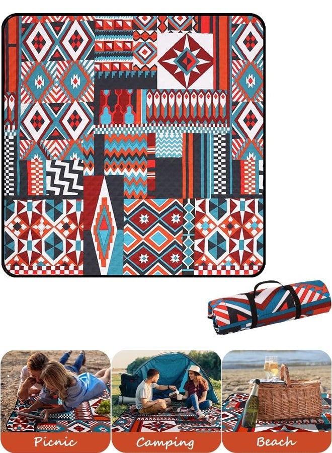 تابيت بطانيات نزهة، حصيرة نزهة خارجية كبيرة جدًا 200×200 سم، بطانية شاطئ سميكة من 3 طبقات، قابلة للغسل/مقاومة للماء/قابلة للطي - بطانية شاطئ كبيرة الحجم للتخييم والمشي لمسافات طويلة والسفر والحدائق والحفلات الموسيقية - Image 1