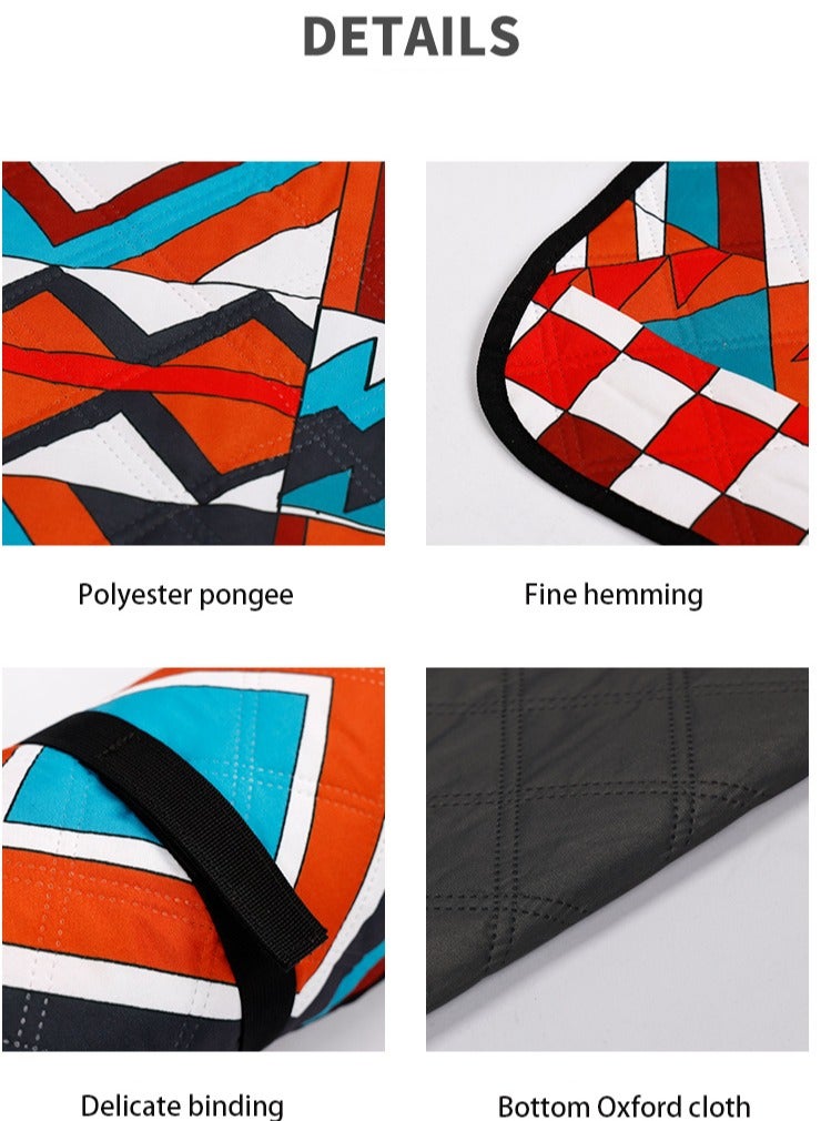 تابيت بطانيات نزهة، حصيرة نزهة خارجية كبيرة جدًا 200×200 سم، بطانية شاطئ سميكة من 3 طبقات، قابلة للغسل/مقاومة للماء/قابلة للطي - بطانية شاطئ كبيرة الحجم للتخييم والمشي لمسافات طويلة والسفر والحدائق والحفلات الموسيقية - Image 5