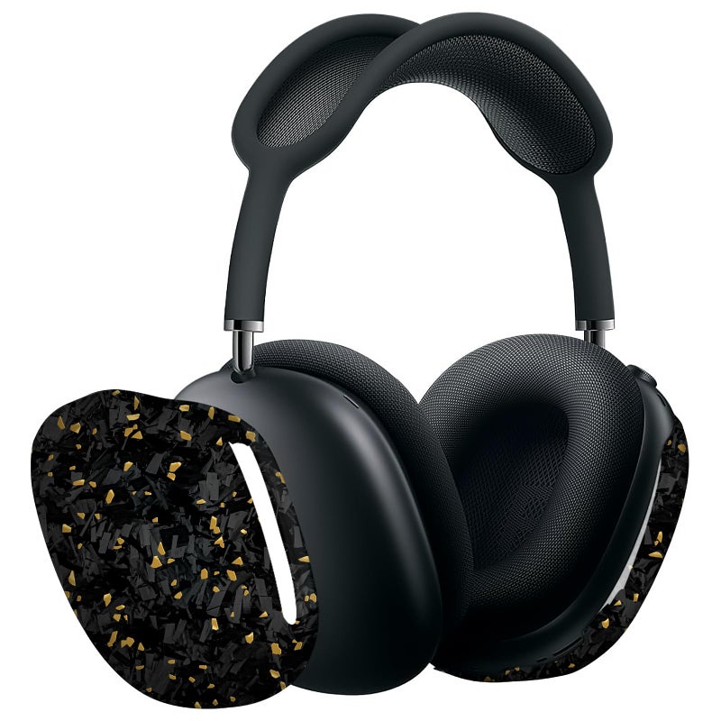 MONOCARBON Real Carbon Fiber Case for AirPods Max 20242020 MilitaryGrade Protective Hard Cover for Apple Max Headphones Unique Forged Glossy ScratchResistant Essential AccessoriesGold - Image 2