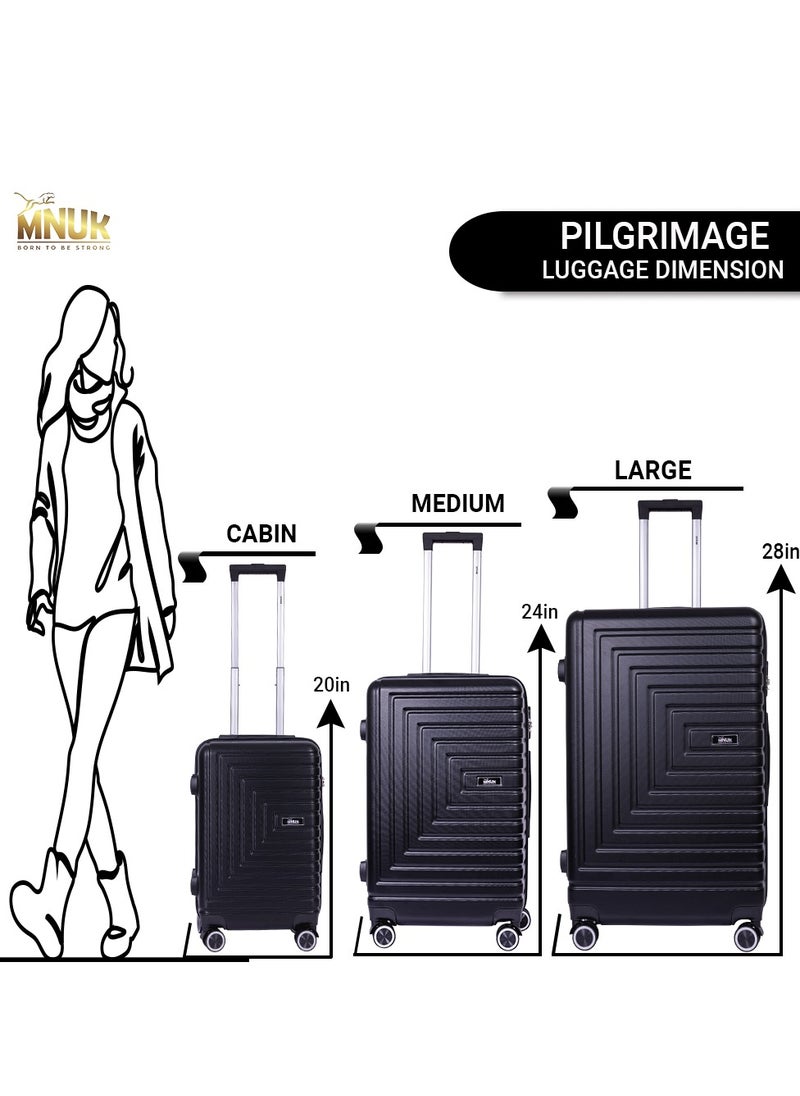 Pilgrimage Checked Traveling Luggage | Hardside Soft Handle Trolley Bag with TSA Lock |Double 360° 4 Wheeler| Trolley luggage Bag 28 Inch - Black - pzsku/ZA6CF02BFAA79E2B05B5DZ/45/_/1739191242/41345684-9bd0-4824-9023-e5cbbbf1bcb9