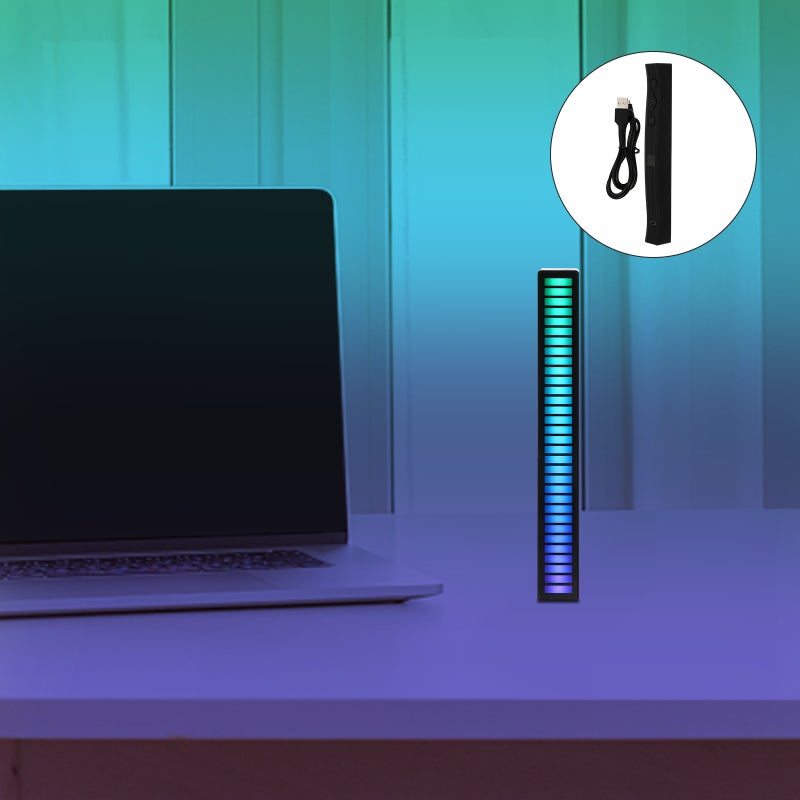 2 Sets Voice-Activated Music Rhythm Lamp Decorative Light Auto Ambient Light - Image 2