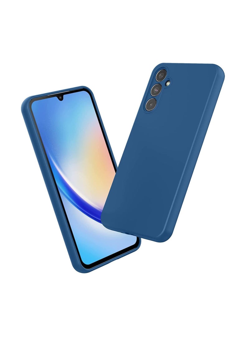 general Case for Samsung Galaxy A24 Slim Ultra Soft Rubberised Back Cover Matte Silicone Flexible Camera Protection Back Case Samsung Galaxy A24 Blue - Image 1