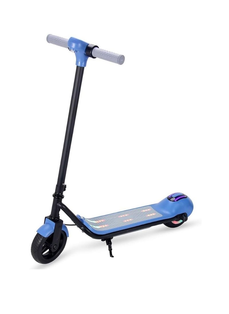 Electric Scooters 24 V Blue For Kids Bluetooth LED Display Pedal Lights E-Scooter