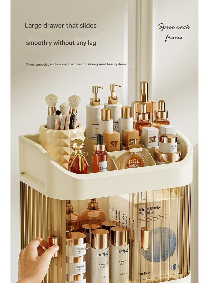 XiuWoo Make Up Organiser, Cosmetic Organiser, Make-Up Storage System, Skincare Organiser Box, for Dressing Table Accessories, Cosmetic Stand, Room Decoration, Aesthetic Stuff Clean Girl - Image 3