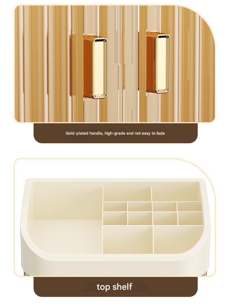 XiuWoo Make Up Organiser, Cosmetic Organiser, Make-Up Storage System, Skincare Organiser Box, for Dressing Table Accessories, Cosmetic Stand, Room Decoration, Aesthetic Stuff Clean Girl - Image 5