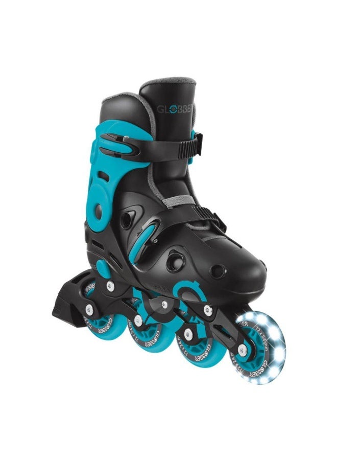 Globber Go Lights Adjustable Inline Skates (EU 34–37, Blue/Black) - Image 2