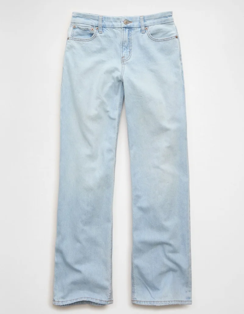 امريكان ايجل جينز من نسيج مطاطي متين بقصة كيرفي بخصر مرتفع ستوف بيب