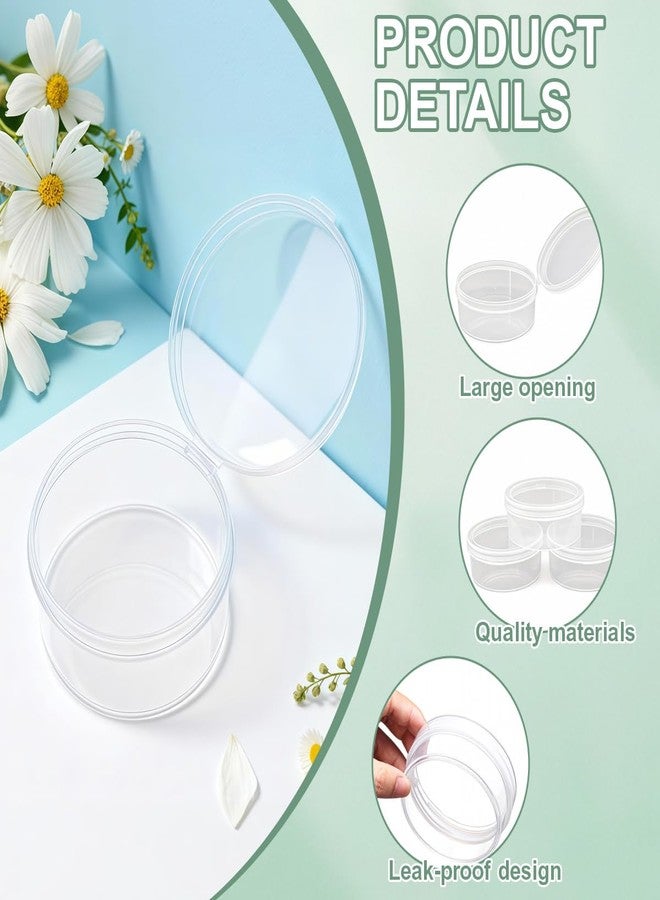 OHEETU 6Pcs Clear Round Plastic Powder Puffs Holder Cases Makeup Sponge Protective Container Cosmetic Puff Storage Box Portable Travel Beauty Blender Holder - Image 3