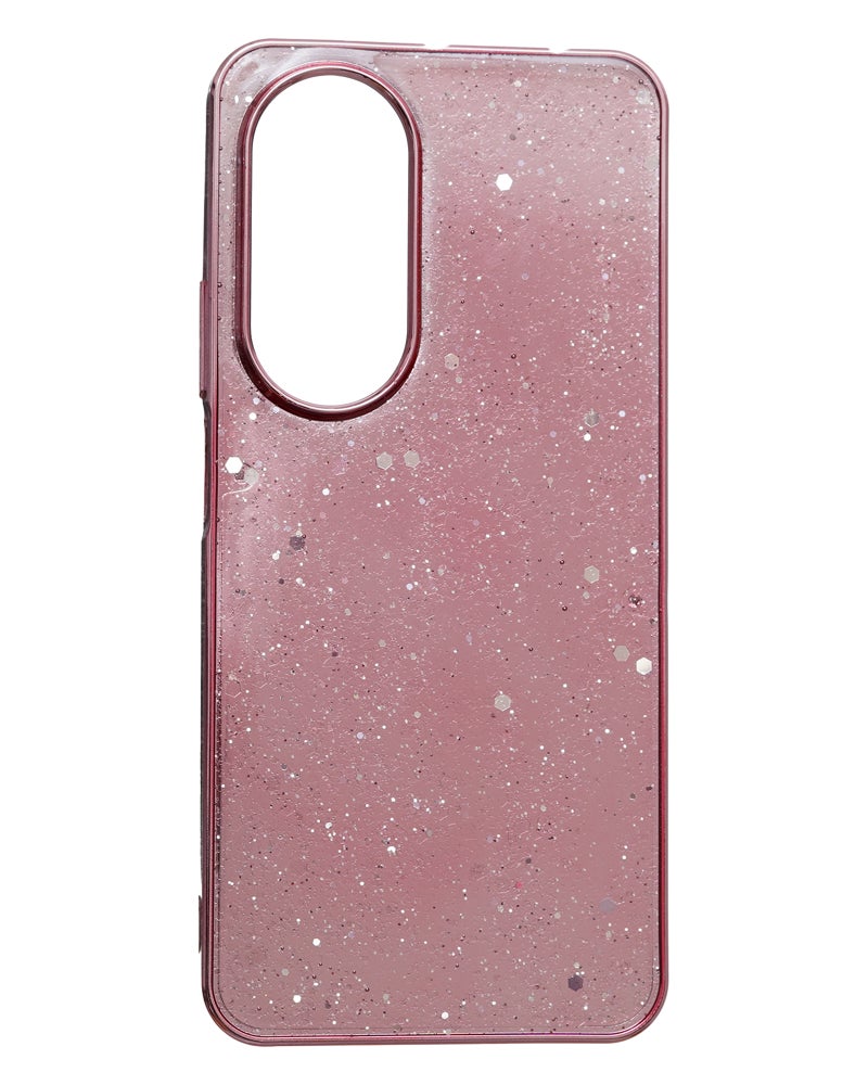 Glitter Plastic Mobile Phone Case With Cute Design for Honor X7b - Pink - Image 1