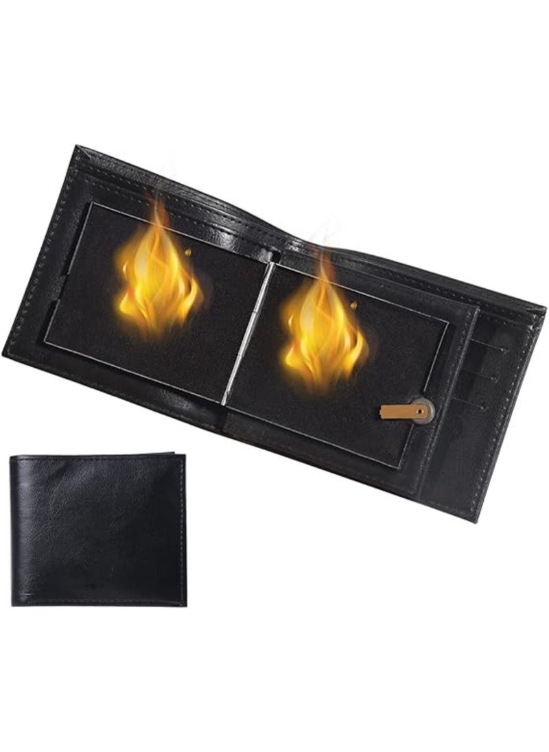 AUTOYSUR Premium Magic Wallet, RFID Protected, Black Faux Leather Compact Wallet for Magician Magic Show Lovers  - Image 2