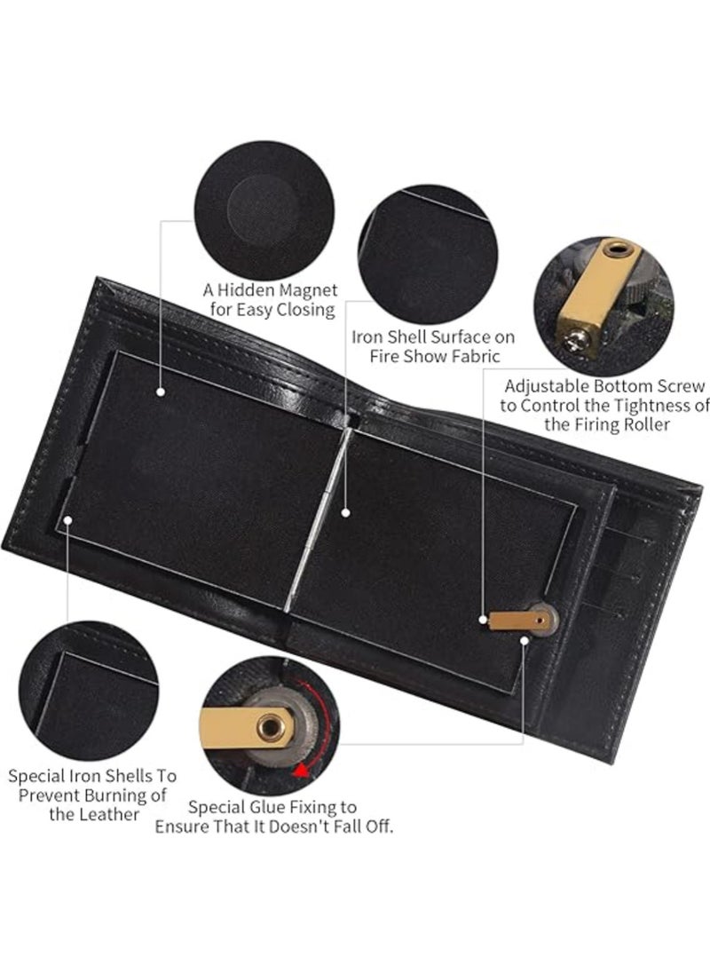 AUTOYSUR Premium Magic Wallet, RFID Protected, Black Faux Leather Compact Wallet for Magician Magic Show Lovers  - Image 4