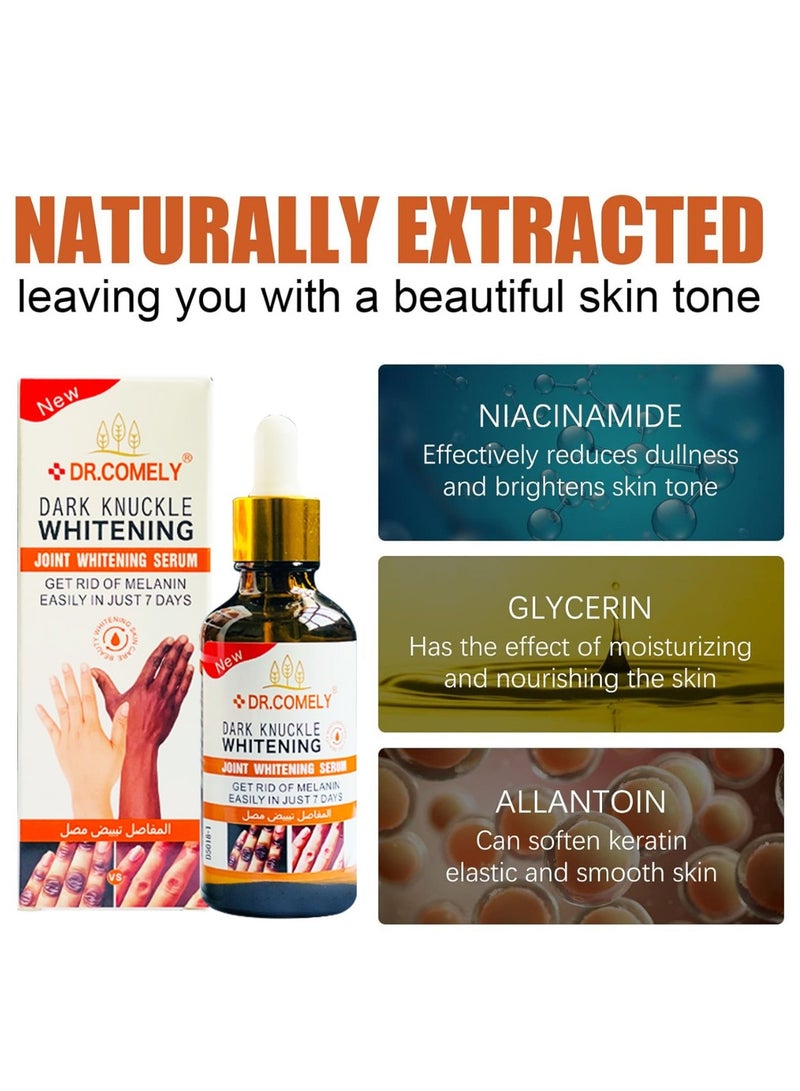 دكتور كوميلي سيروم تفتيح مفاصل الأصابع ٥٠ مل لتفتيح البشرة وإزالة البقع للمرفقين والركب وتحت الإبط واليدين تركيبة طبيعية - Image 3