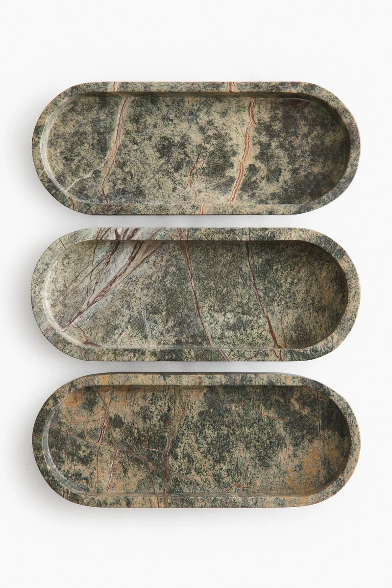 اتش اند ام طبق رخامي بيضاوي